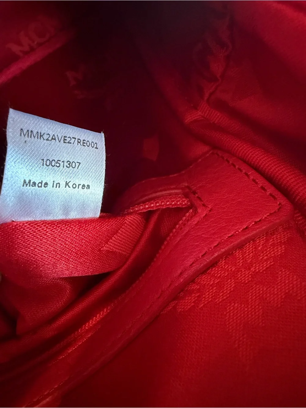 MCM Red Backpack- small